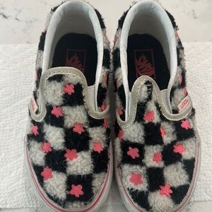 fuzzy checkered vans